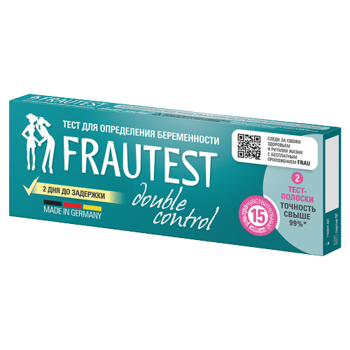 Тест MEDICAL SUPPLIES Pregnancy test, FrauTest` N2** double control